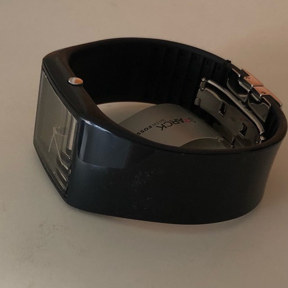 Philippe Starck Fossil BLACK Economique Analog Watch RARE! - Picture 8 of 10